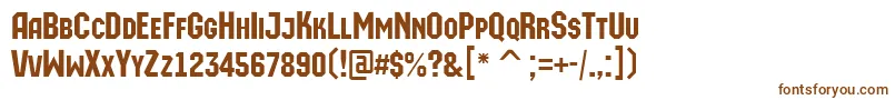 AMachinaortocaps Font – Brown Fonts on White Background