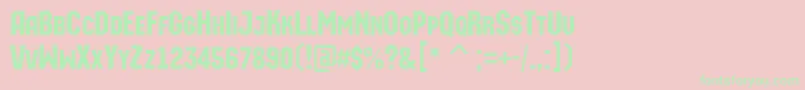 fuente AMachinaortocaps – Fuentes Verdes Sobre Fondo Rosa