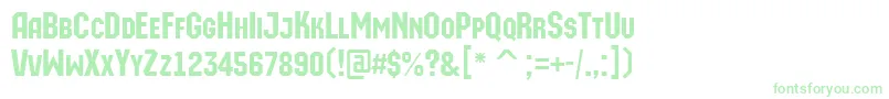 AMachinaortocaps Font – Green Fonts on White Background