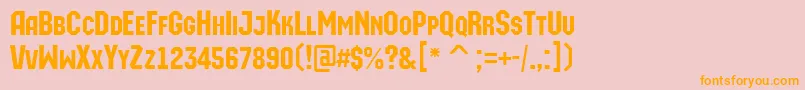 AMachinaortocaps Font – Orange Fonts on Pink Background