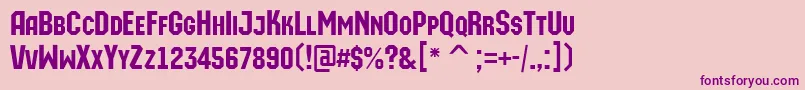 AMachinaortocaps Font – Purple Fonts on Pink Background