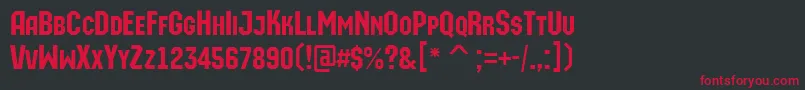 AMachinaortocaps Font – Red Fonts on Black Background