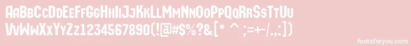 AMachinaortocaps Font – White Fonts on Pink Background