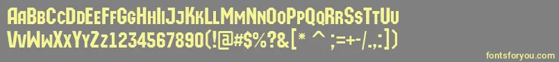 AMachinaortocaps Font – Yellow Fonts on Gray Background