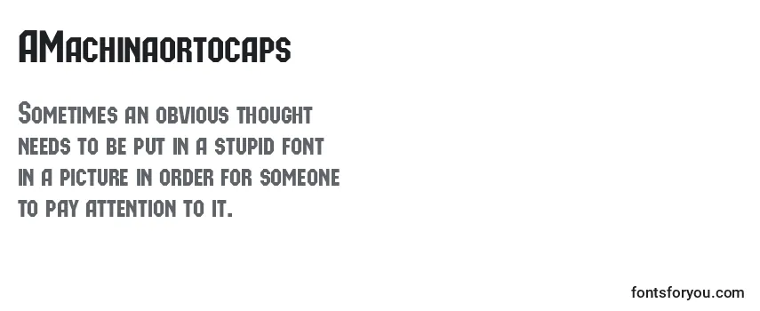 Review of the AMachinaortocaps Font