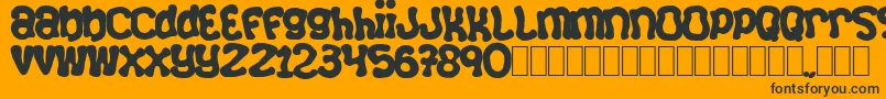 Squizzlie Font – Black Fonts on Orange Background