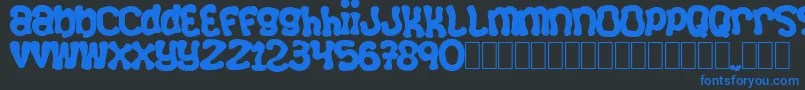 Squizzlie Font – Blue Fonts on Black Background