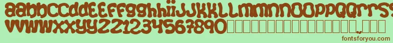 Squizzlie Font – Brown Fonts on Green Background