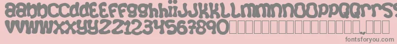 Squizzlie Font – Gray Fonts on Pink Background