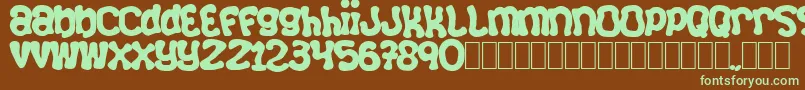 Шрифт Squizzlie – зелёные шрифты на коричневом фоне