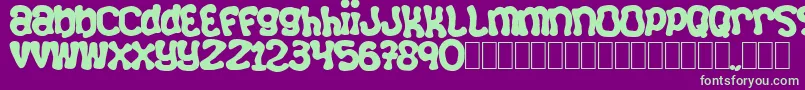 Squizzlie Font – Green Fonts on Purple Background