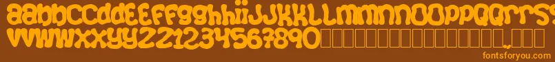 Squizzlie Font – Orange Fonts on Brown Background