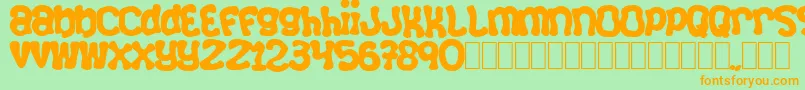 Squizzlie Font – Orange Fonts on Green Background