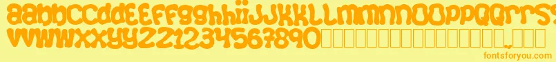 Squizzlie Font – Orange Fonts on Yellow Background