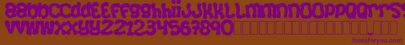 Squizzlie Font – Purple Fonts on Brown Background