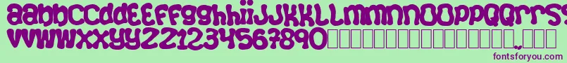 Squizzlie Font – Purple Fonts on Green Background