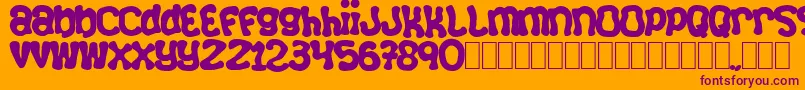 Squizzlie Font – Purple Fonts on Orange Background