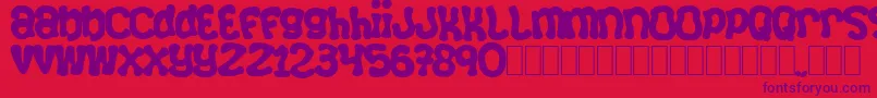 Squizzlie Font – Purple Fonts on Red Background