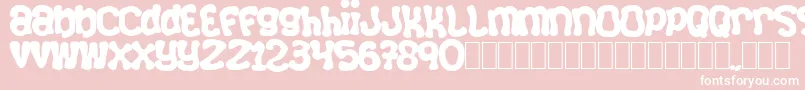 Squizzlie Font – White Fonts on Pink Background