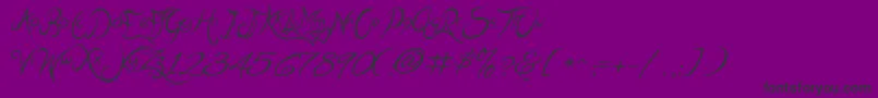 MehakSharma Font – Black Fonts on Purple Background