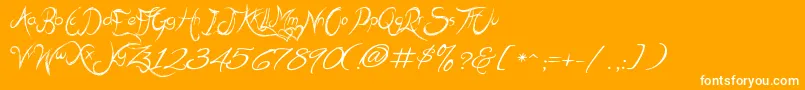 MehakSharma Font – White Fonts on Orange Background