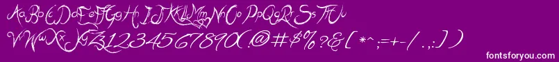 MehakSharma Font – White Fonts on Purple Background