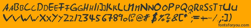 Ast ffy Font – Black Fonts on Orange Background