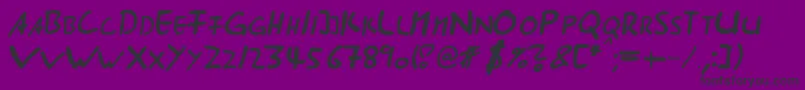 フォントAst ffy – 紫の背景に黒い文字