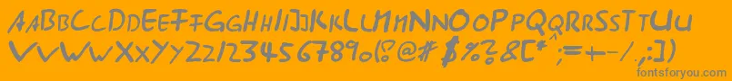 Ast ffy Font – Gray Fonts on Orange Background