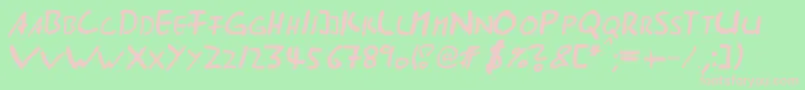 Ast ffy Font – Pink Fonts on Green Background