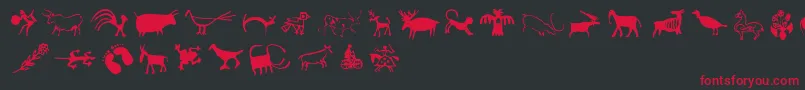 Cavepaid Font – Red Fonts on Black Background