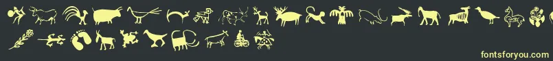 Cavepaid Font – Yellow Fonts on Black Background