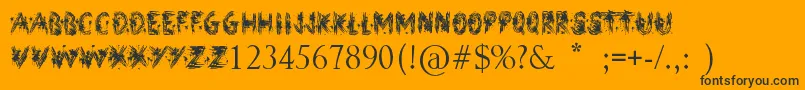 Шрифт StreetArt – чёрные шрифты на оранжевом фоне