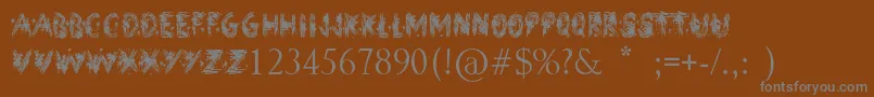 StreetArt Font – Gray Fonts on Brown Background
