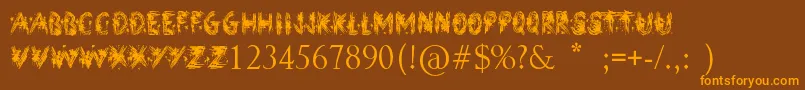 Шрифт StreetArt – оранжевые шрифты на коричневом фоне