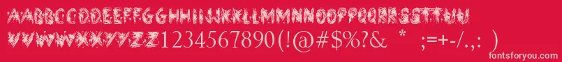 Czcionka StreetArt – różowe czcionki na czerwonym tle