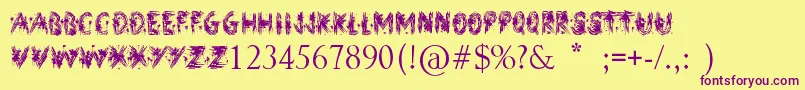 StreetArt Font – Purple Fonts on Yellow Background