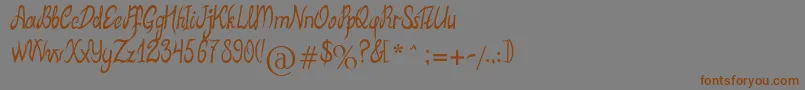 MbElventypeFont Font – Brown Fonts on Gray Background