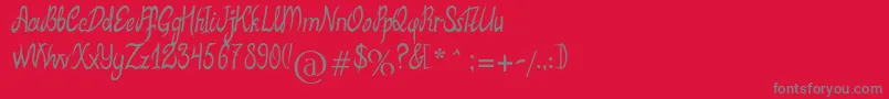 MbElventypeFont Font – Gray Fonts on Red Background