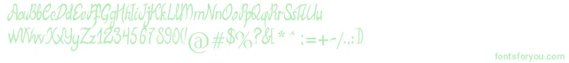 MbElventypeFont Font – Green Fonts on White Background