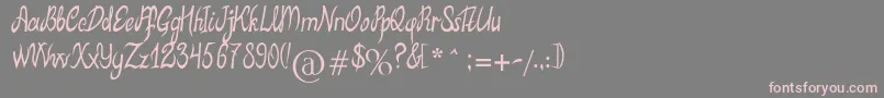 MbElventypeFont Font – Pink Fonts on Gray Background