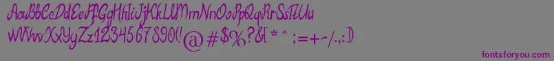 MbElventypeFont Font – Purple Fonts on Gray Background