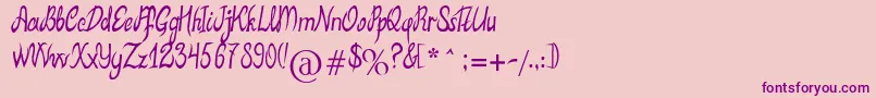 MbElventypeFont Font – Purple Fonts on Pink Background