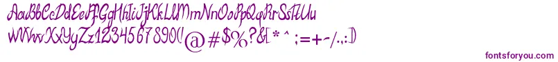 MbElventypeFont Font – Purple Fonts on White Background