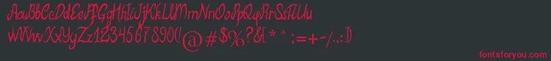 MbElventypeFont Font – Red Fonts on Black Background
