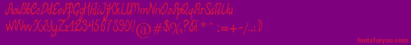 MbElventypeFont Font – Red Fonts on Purple Background