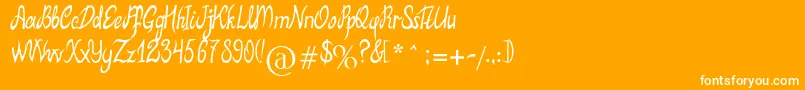 MbElventypeFont Font – White Fonts on Orange Background