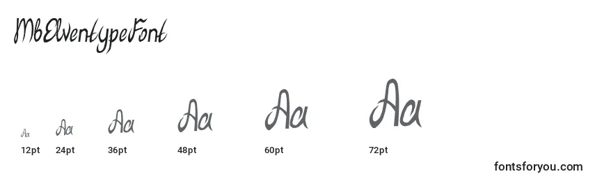 MbElventypeFont Font Sizes