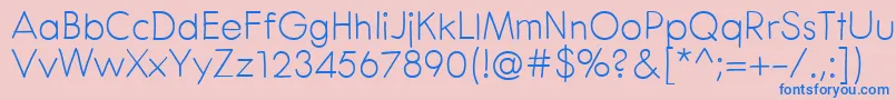 CenturaRound Font – Blue Fonts on Pink Background