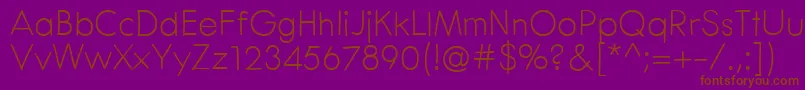 CenturaRound Font – Brown Fonts on Purple Background